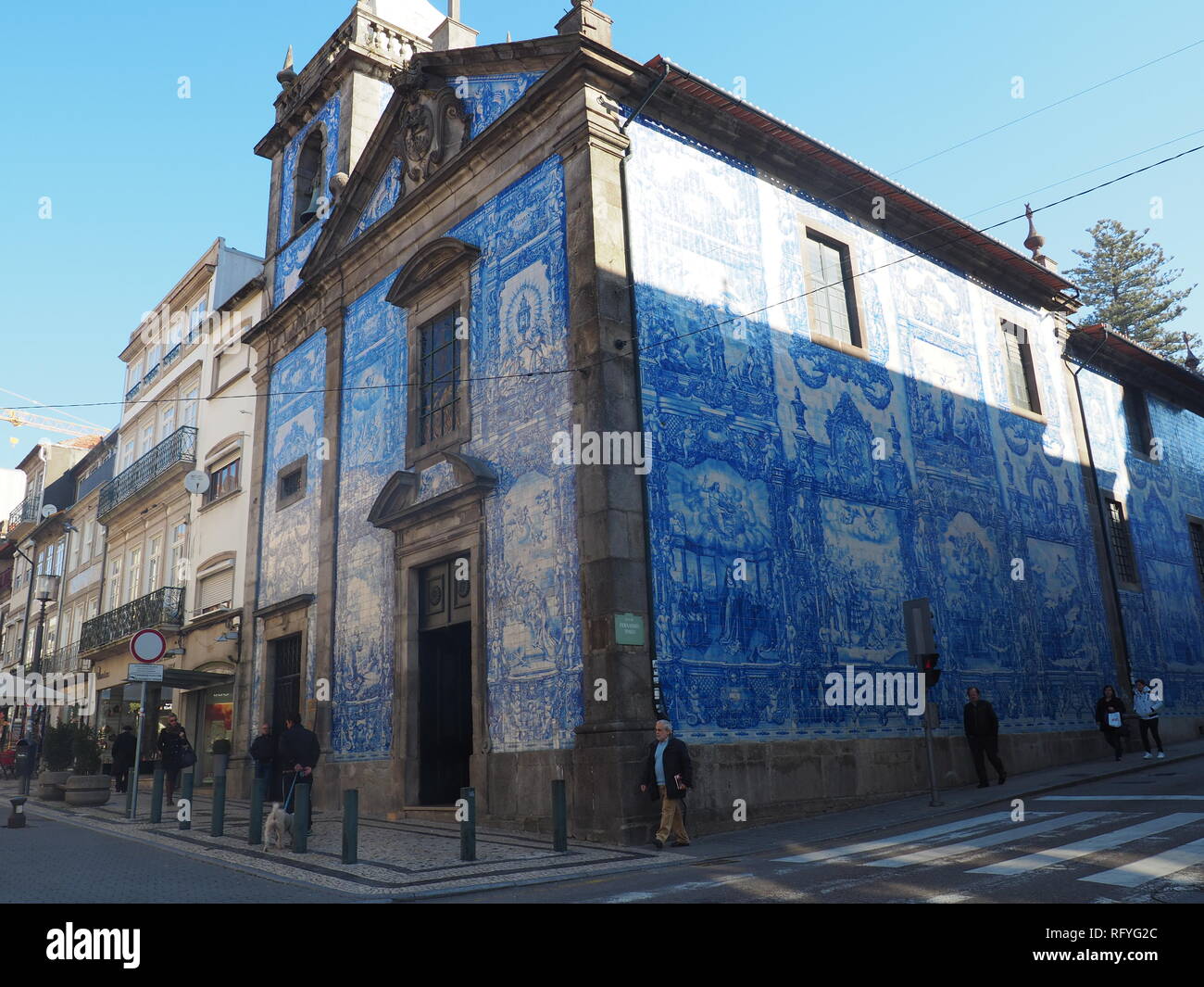 Chapel of Souls (Capela das Almas)  front facade in Porto - Portugal Stock Photo