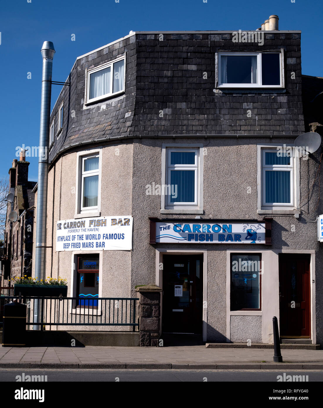 The Carron Fish Bar, Allardice Street, Stonehaven, Aberdeenshire, Scotland, UK Stock Photo