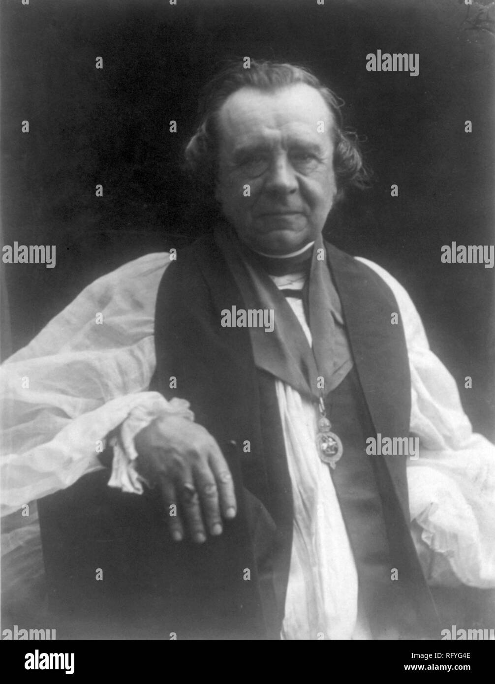 Samuel Wilberforce (1805 – 1873) English bishop in the Church of England, third son of William Wilberforce. The Lord Bishop of Winchester Stock Photo