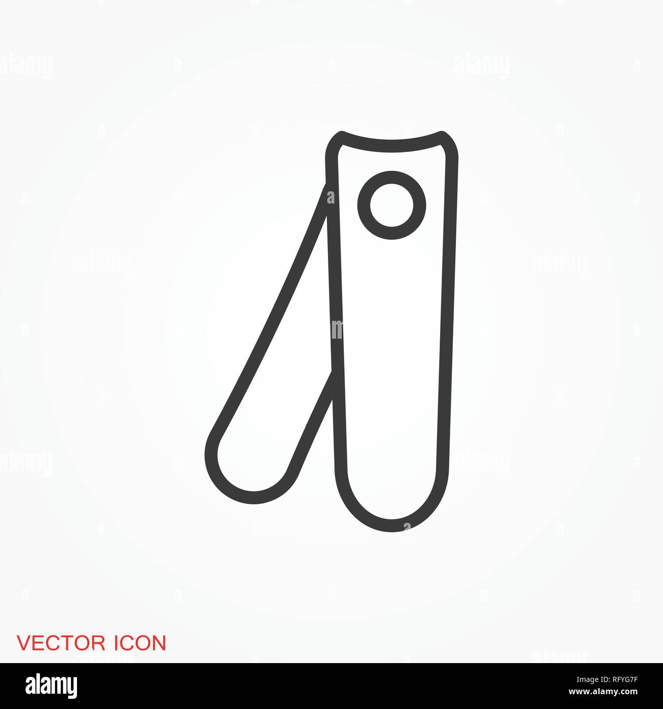 Nail Clippers Linear Icon Thin Line Stock Vector (Royalty Free) 552597895 |  Shutterstock