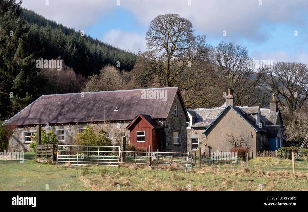 Muirlaggan Farm, Balquidder, Stirling, Scotland, UK Stock Photo
