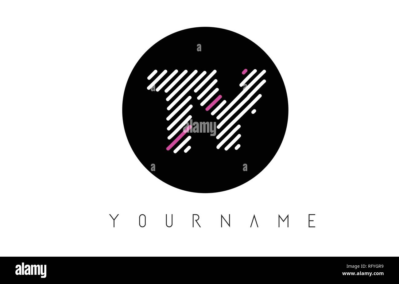 TY Letter Logo Design with White Lines and Black Circle Vector ...