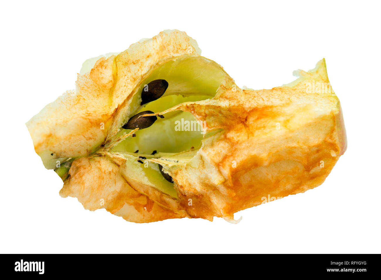 Apple core white background hi-res stock photography and images - Alamy