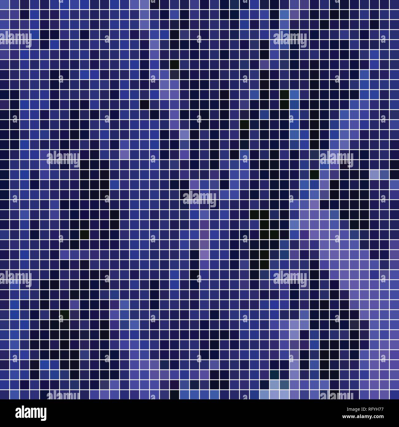 abstract vector square pixel mosaic background - dark blue Stock Vector ...