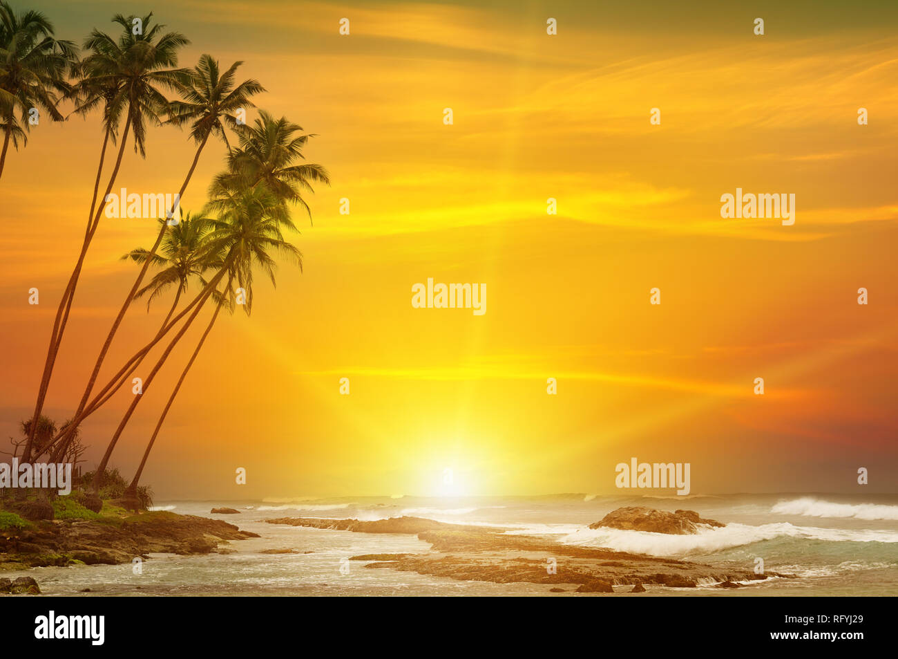 sunrise over the sea Stock Photo