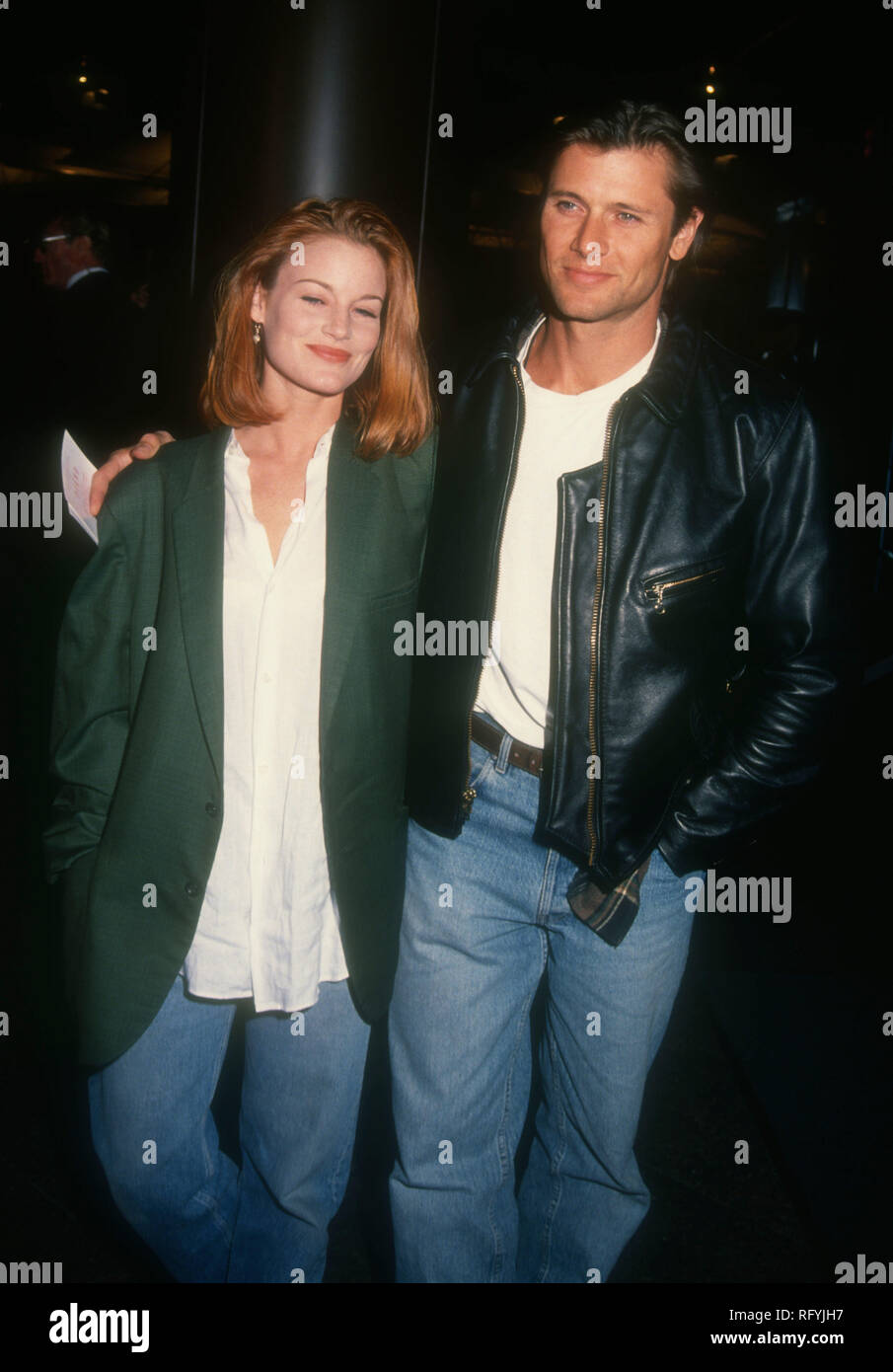 LOS ANGELES, CA - NOVEMBER 17: Actress Laura Leighton and actor Grant Show attend 'The Piano' Premiere on November 17, 1993 at the DGA Theatre in Los Angeles, California. Photo by Barry King/Alamy Stock Photo Stock Photo