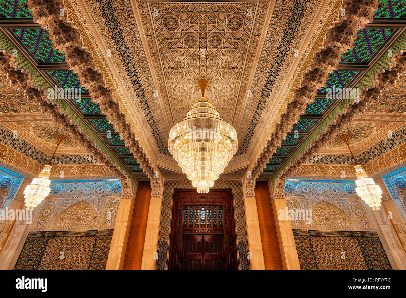 Kuwait Grand Mosque, taken in Kuwait in December 2018 taken in hdr Stock Photo