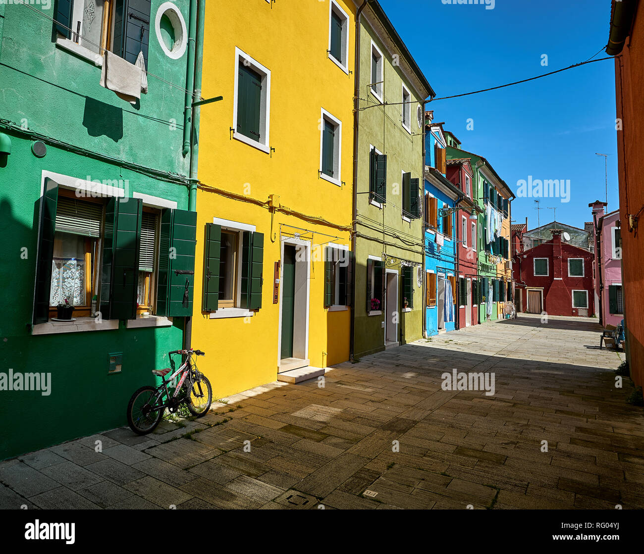 Colorful houses of Burano Island, Italy Stock Photo Alamy
