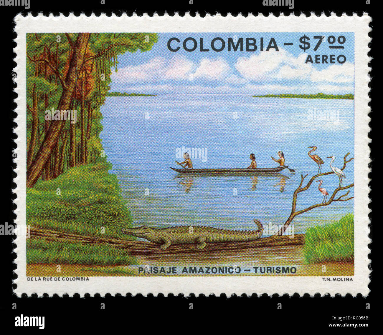 Postage stamp from Colombia in the Tourism series issued in 1979 Stock Photo
