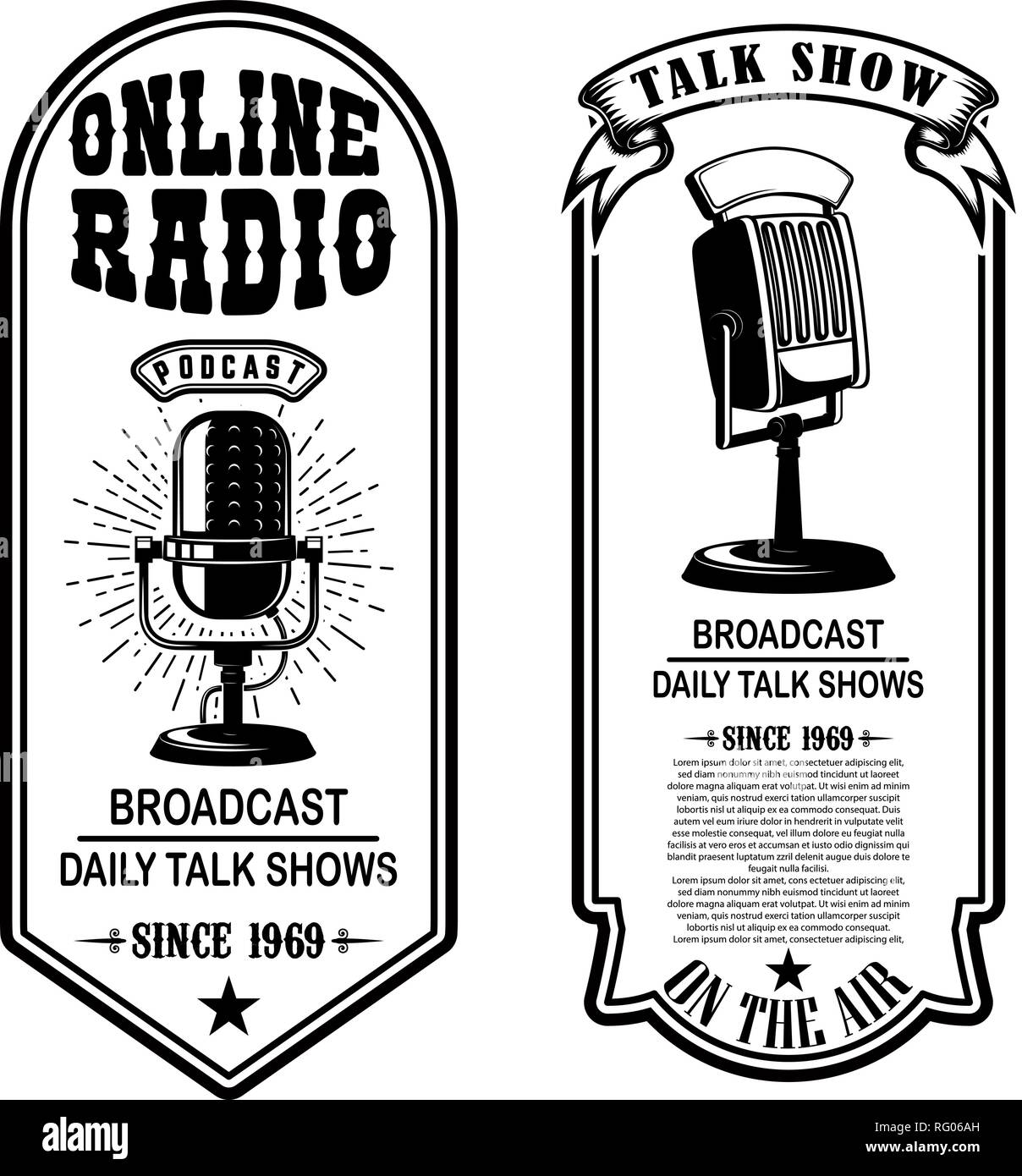 Vintage Radio Station Logo