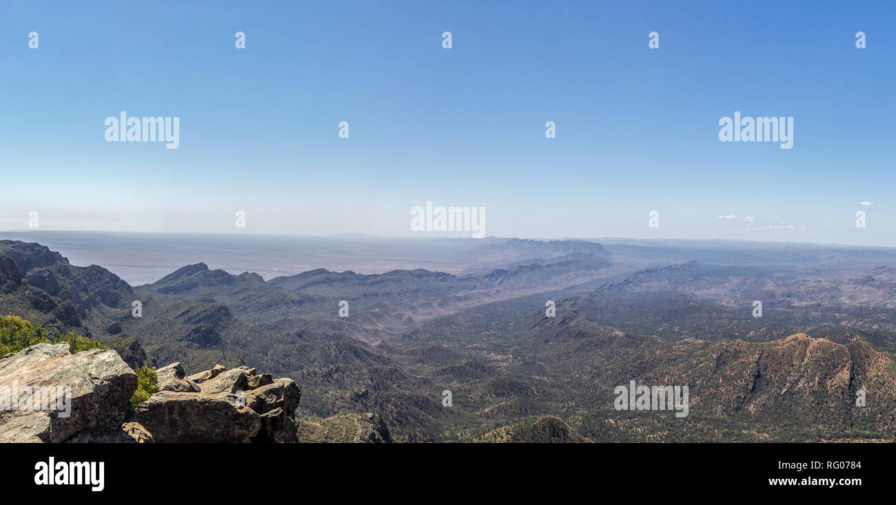 View of Flinders Ranges Taken from St Mary's Peak, South Australia Stock Photo