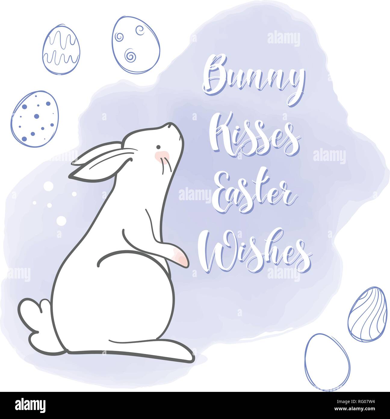 Cute Rabbit In Cartoon Style Stock Vector Image Art Alamy