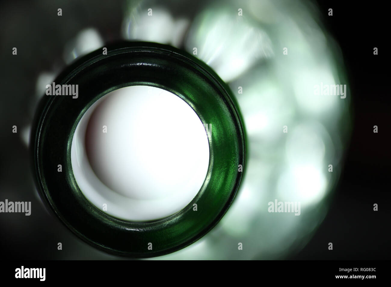 Glass bottle transparent Stock Photo