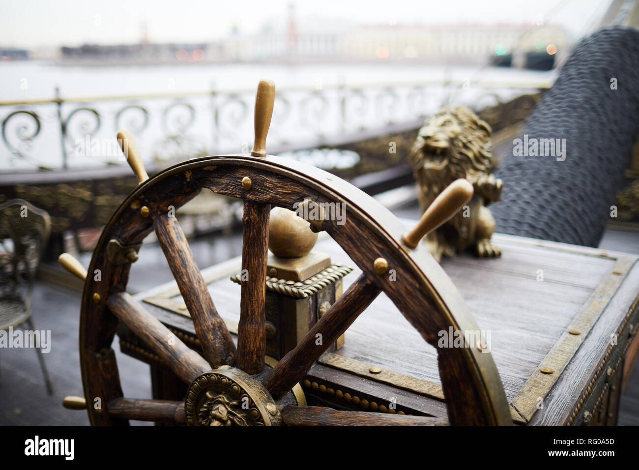 Sailing ship helm hires stock photography and images Alamy