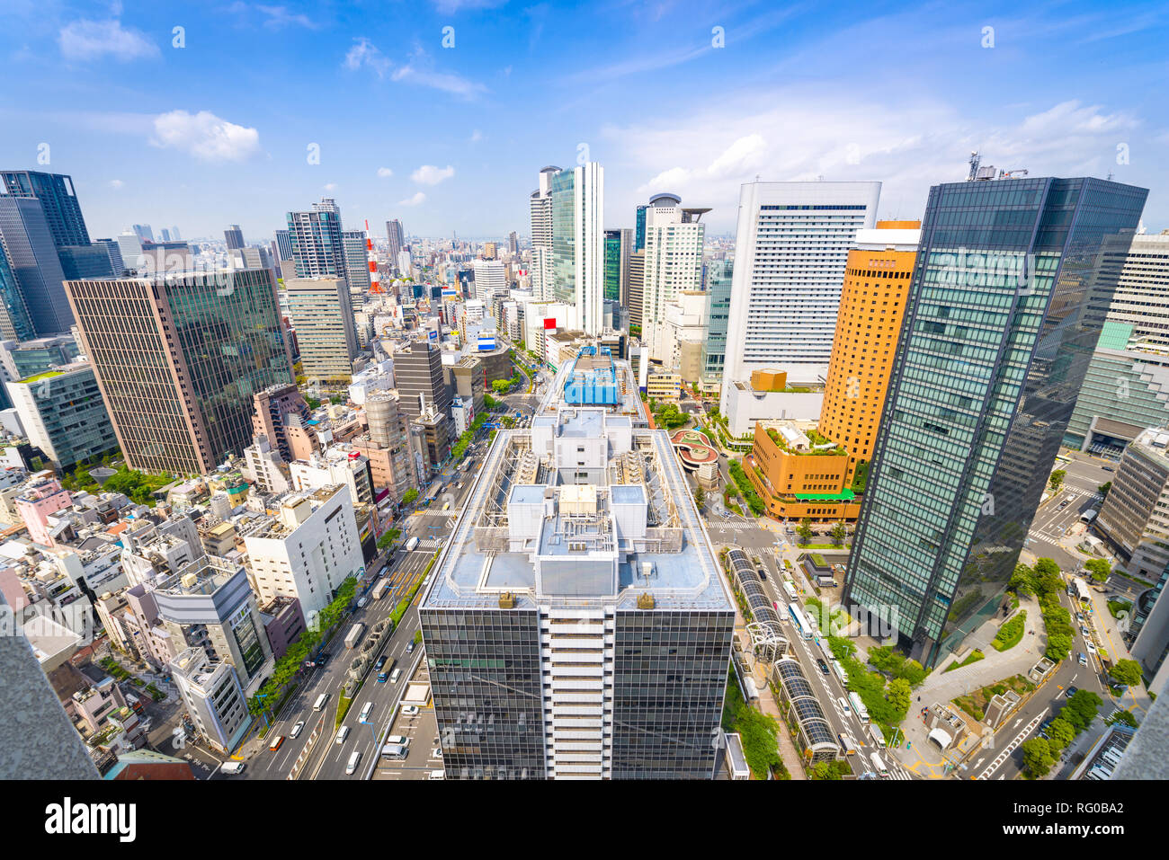 Osaka, Japan Umeda district cityscape. Stock Photo