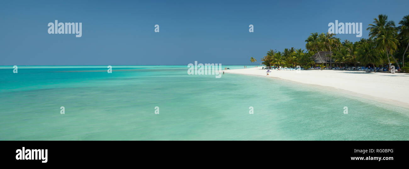 Beach, Meeru Island, Maldives, Indian Ocean Stock Photo