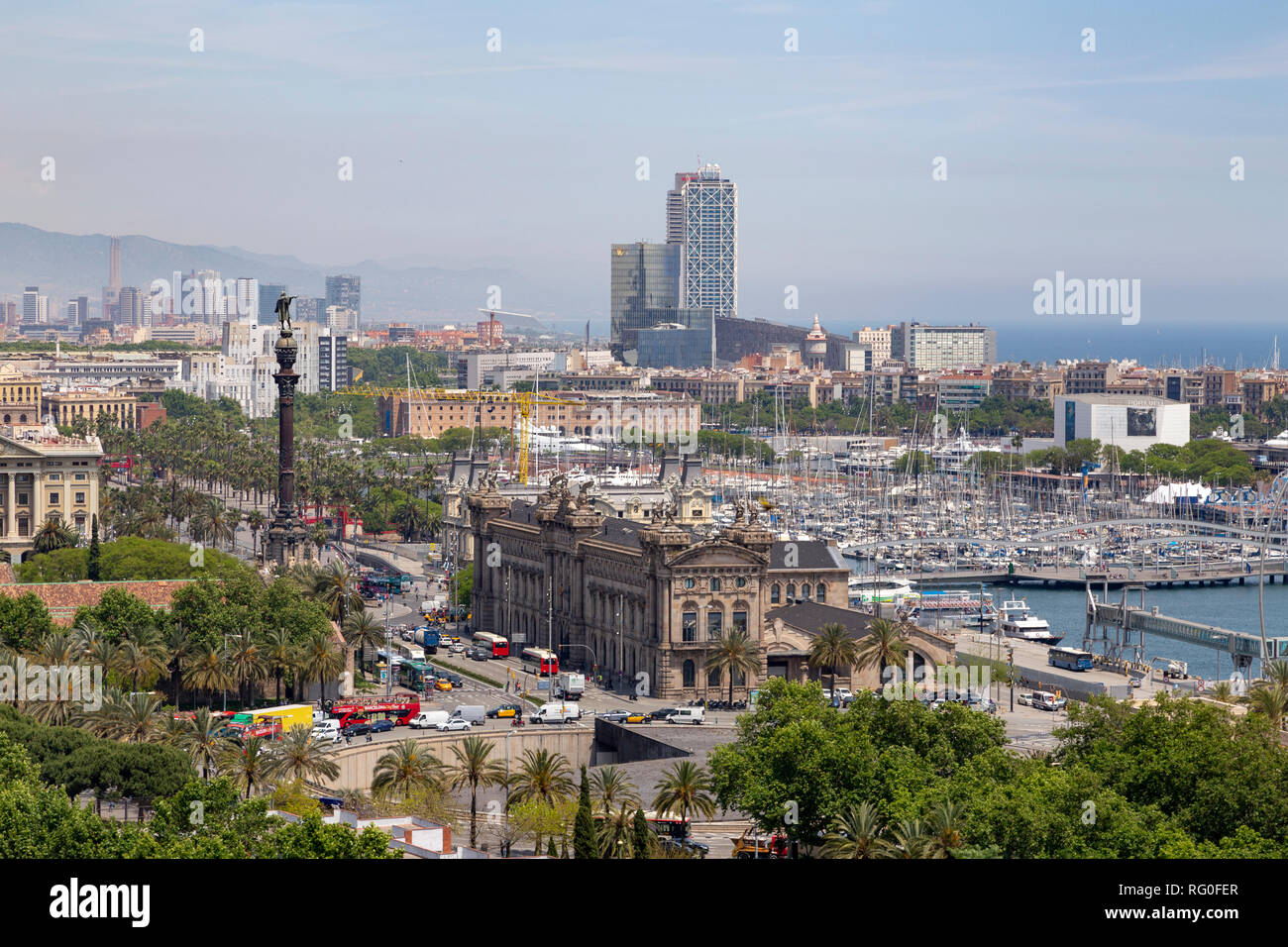 Overview barcelona city skyline travel cityscape day view hi-res stock ...