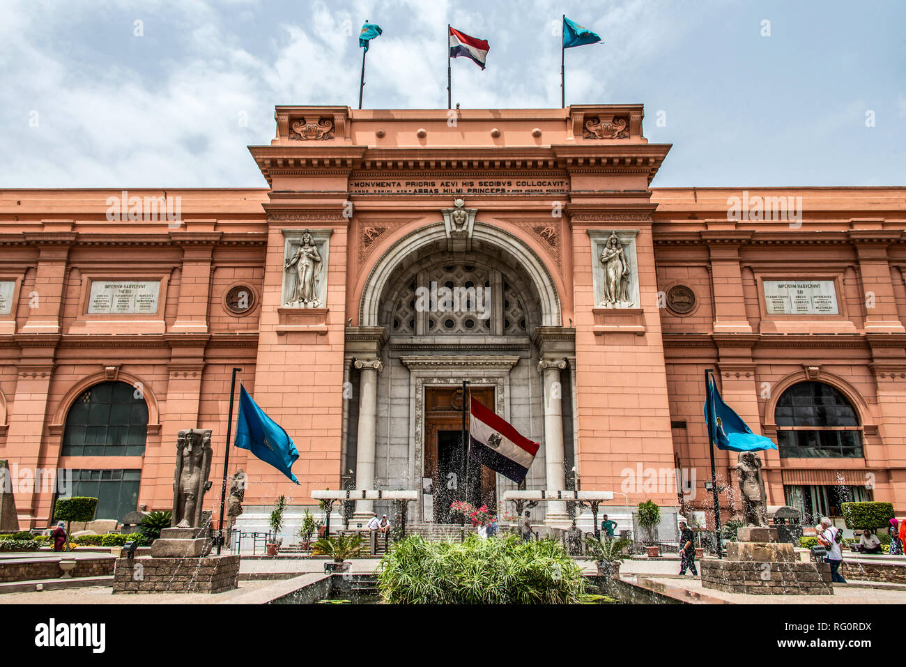 CAIRO, EGYPT - 25.05.2019 Exterior of the Egyptian Museum 