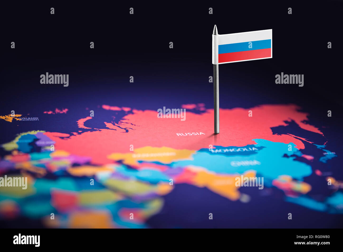 Map of Russia in Russian flag colors Stock Photo by ©doomu 19552069