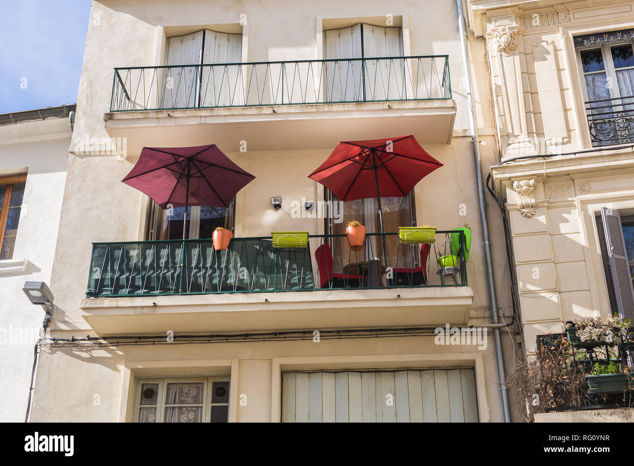 Design, architecture and exterior concept Classic french balconies