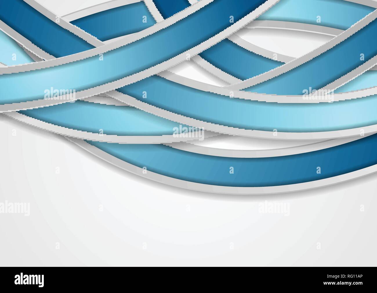 Abstract blue wavy corporate background. Vector illustration Stock ...