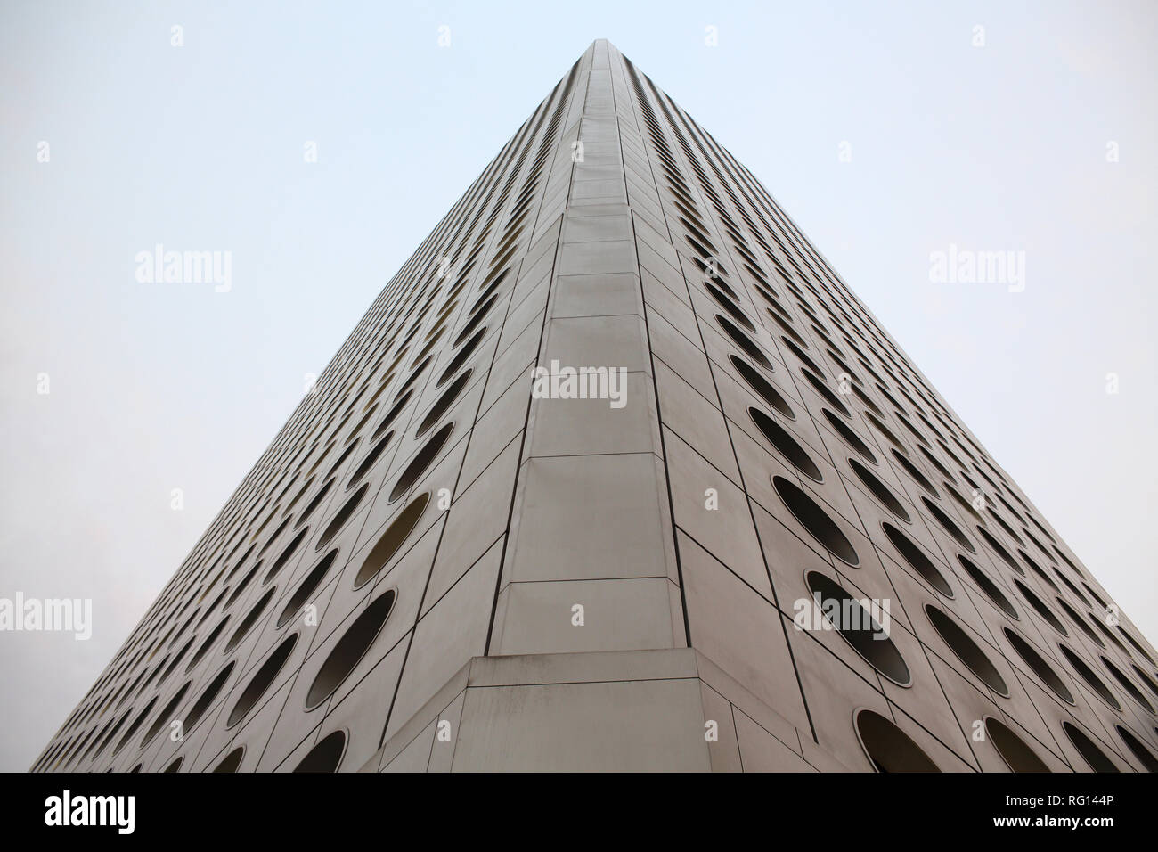 round windows of Jardine House in Central Stock Photo Alamy