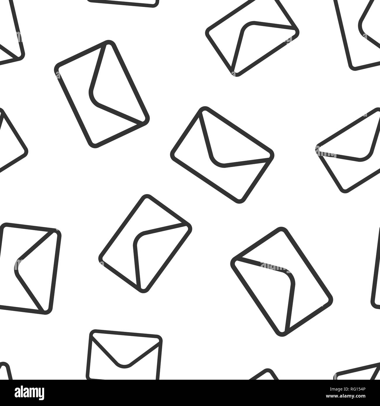 Mail envelope icon seamless pattern background. Receive email letter ...