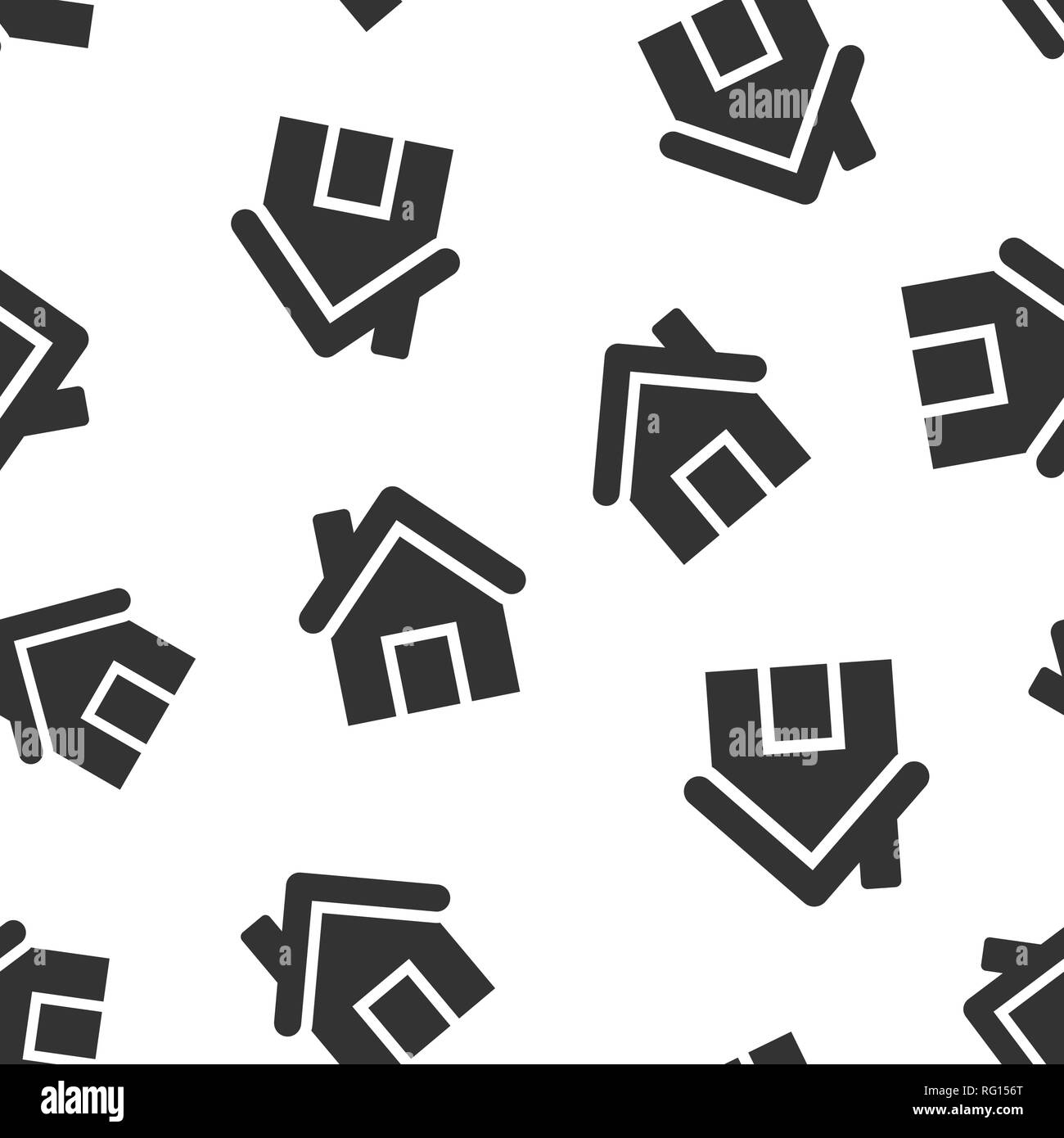 House building icon seamless pattern background. Home apartment vector ...