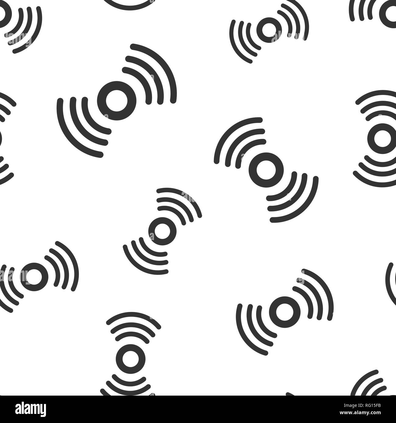 Motion sensor icon seamless pattern background. Sensor waves vector ...