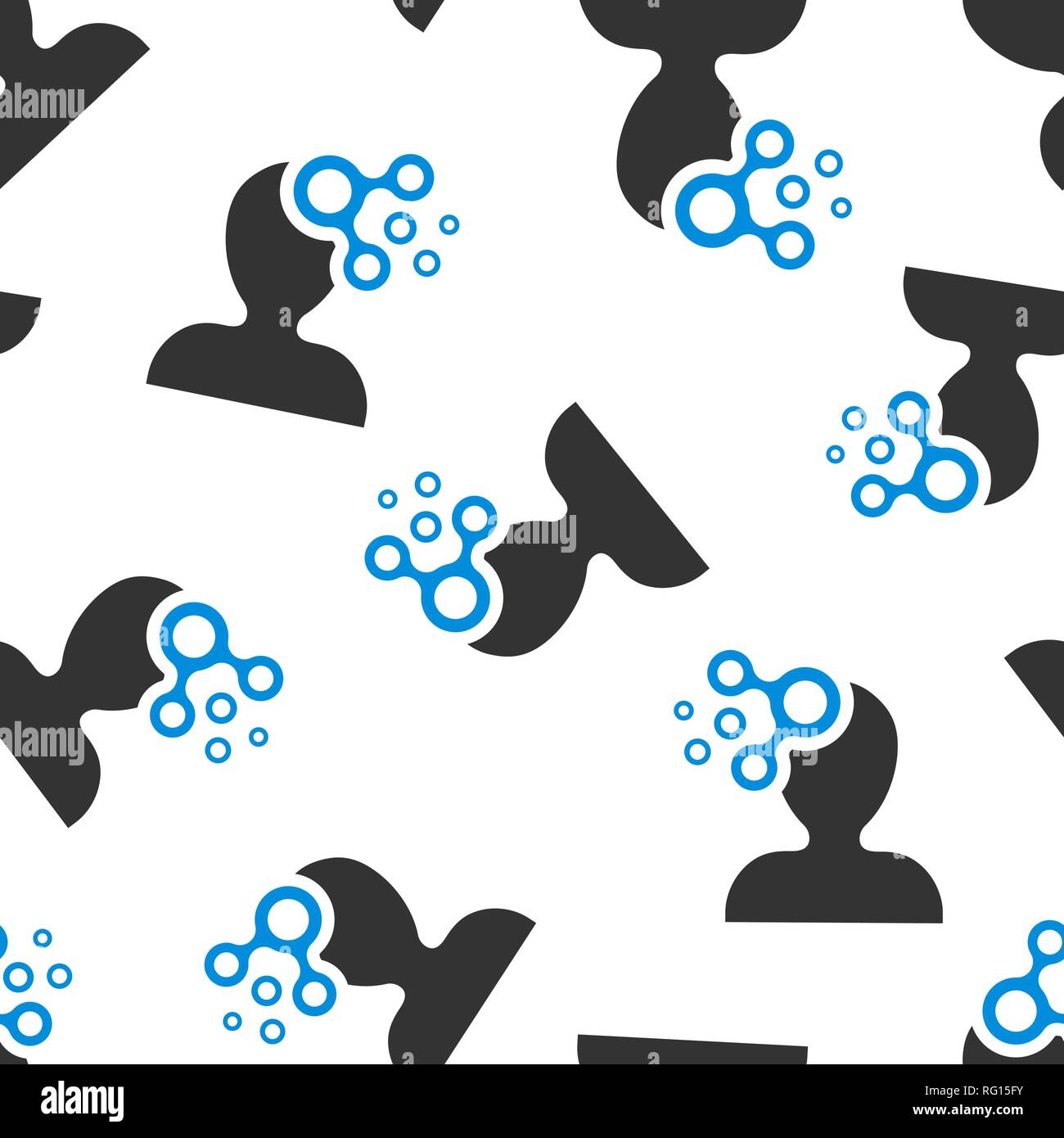 Mind people icon seamless pattern background. Human frustration vector ...