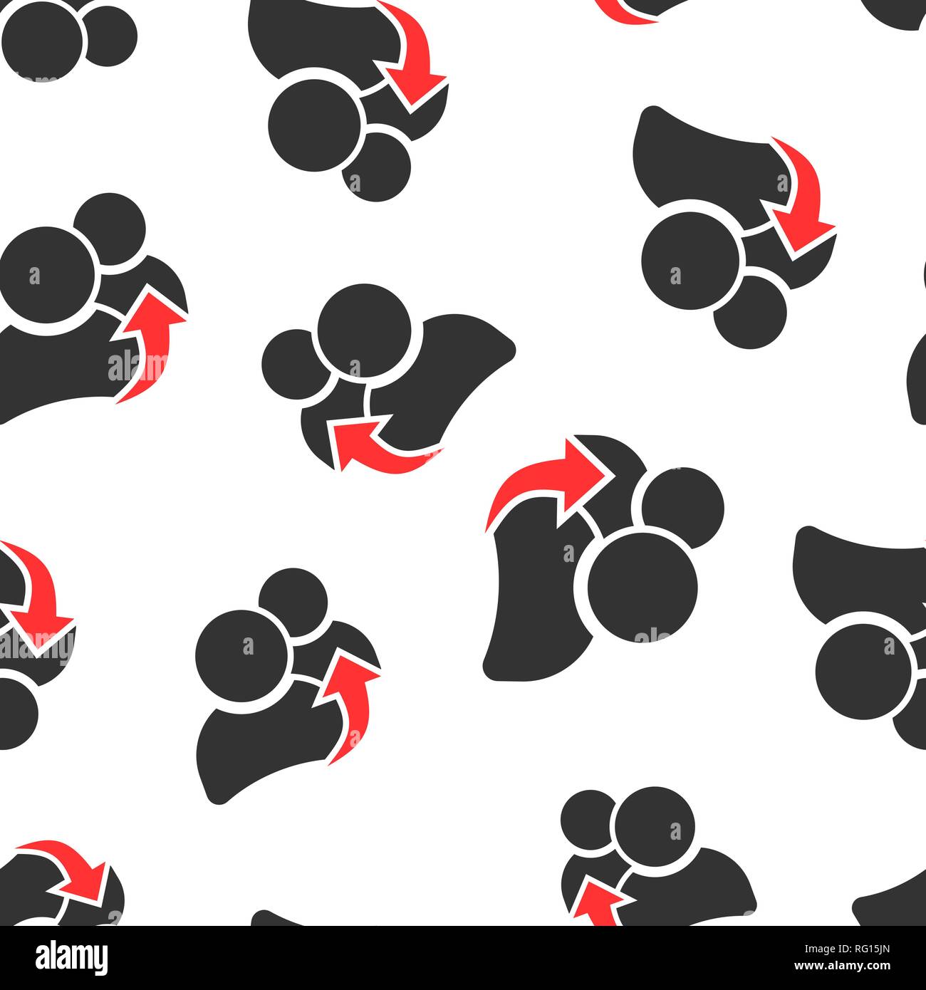 People referral icon seamless pattern background. Business ...
