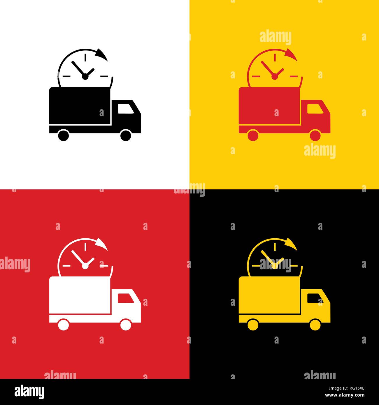 Delivery sign illustration. Vector. Icons of german flag on ...
