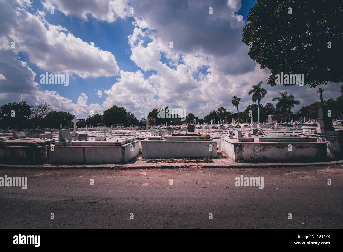 Graveyard in Cuba Stock Photo