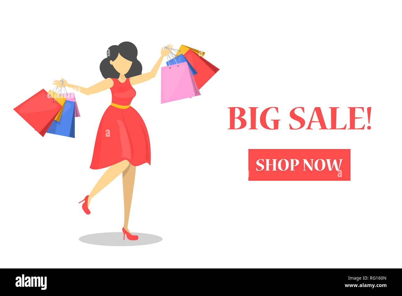 shopping bags. Web banner ...