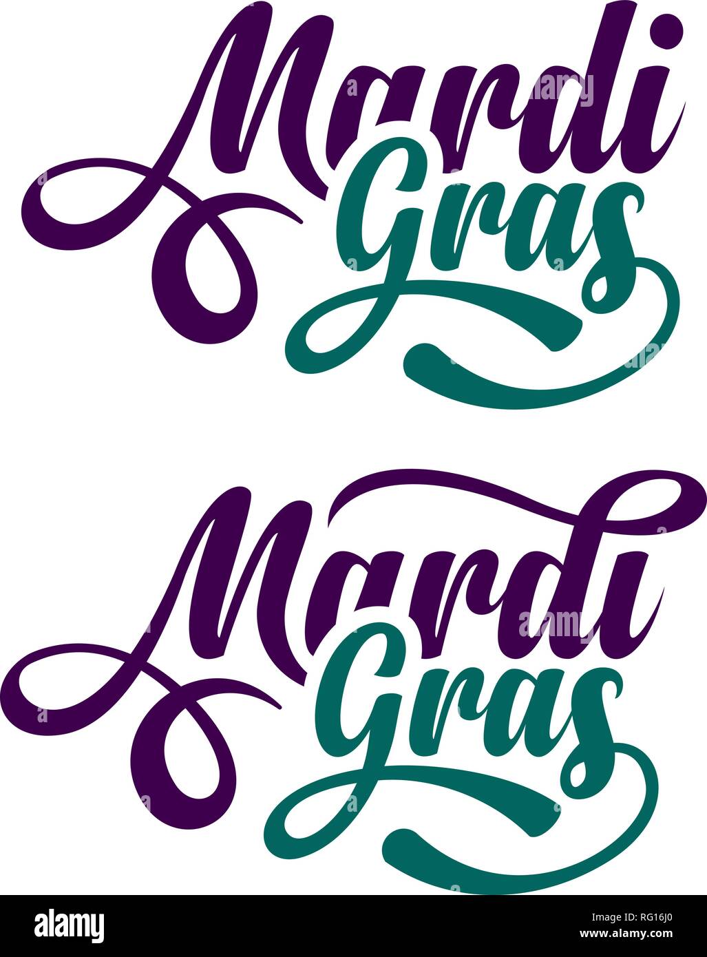 Mardi Gras text Stock Vector