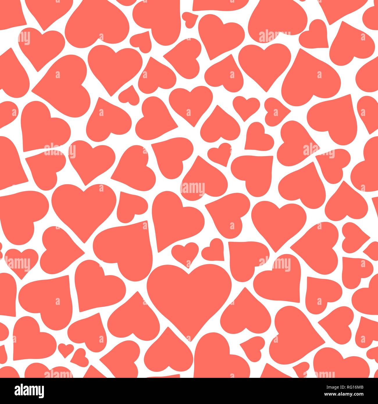 Seamless pattern with hearts. Isolated vector illustration Stock Vector ...