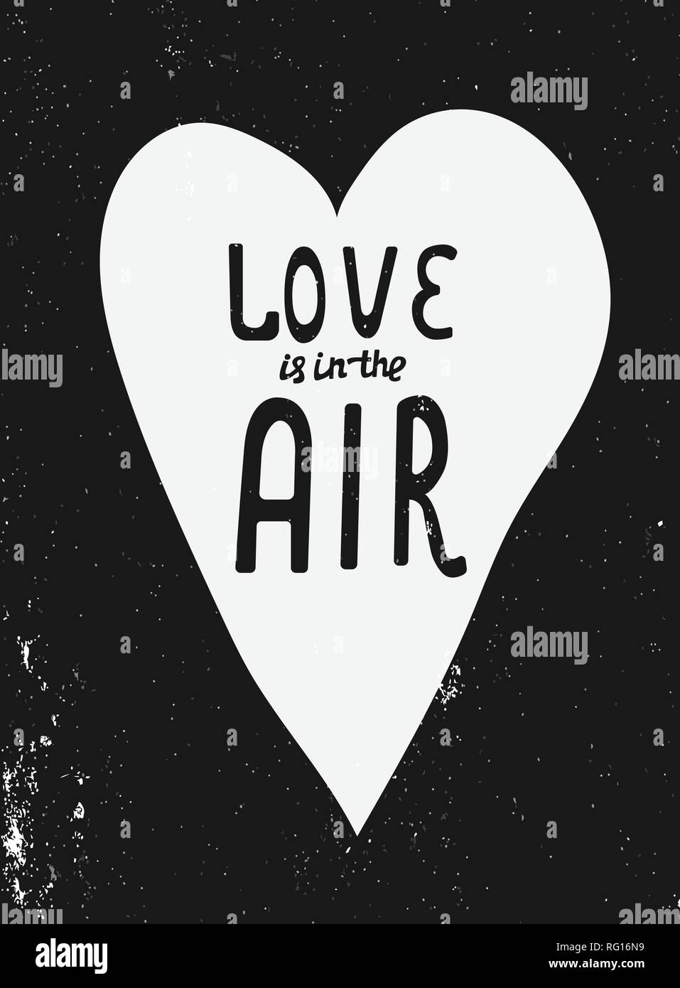 Love is in the air hand drawn lettering design Stock Vector Image & Art ...