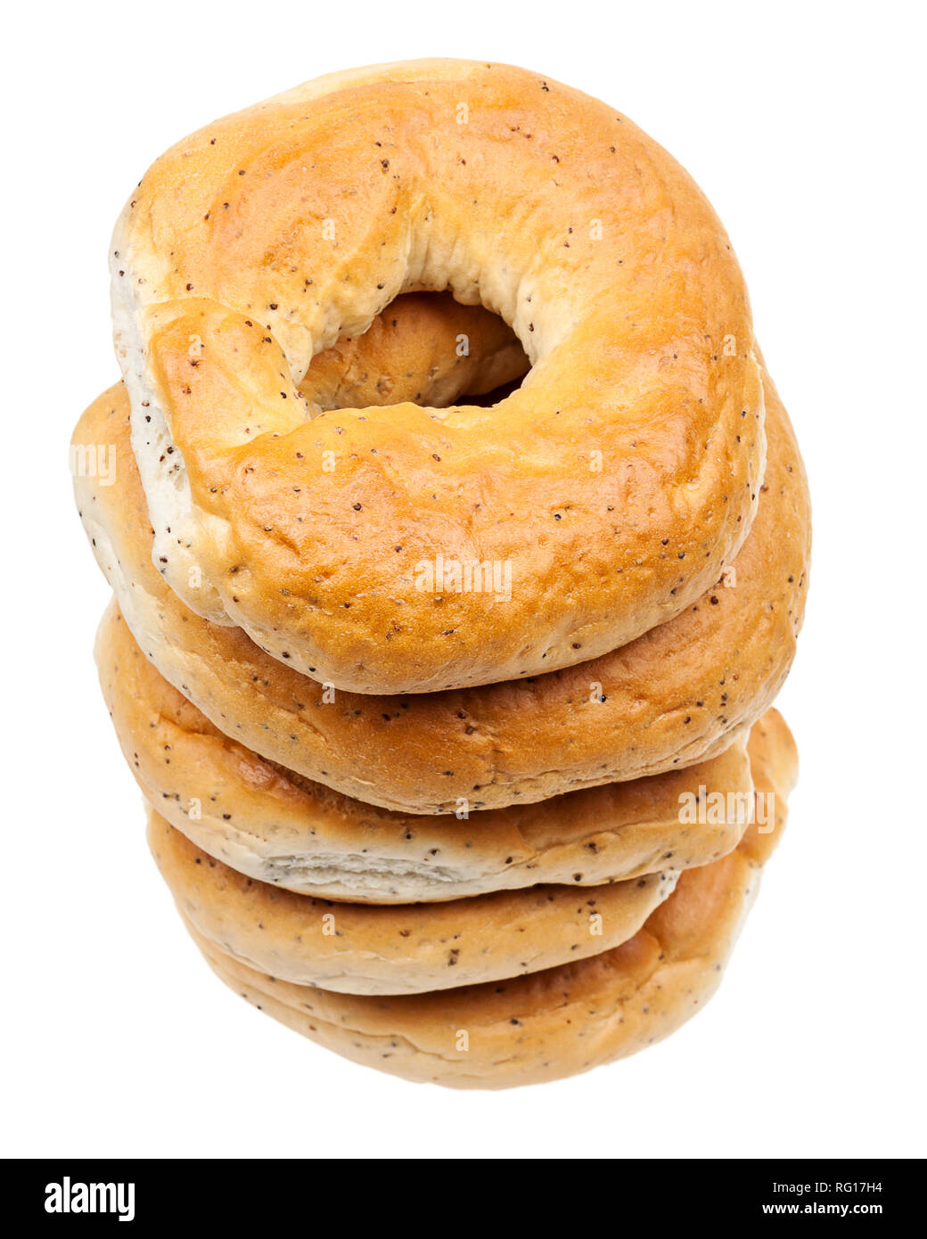 Fresh bagel isolated on a white background Stock Photo