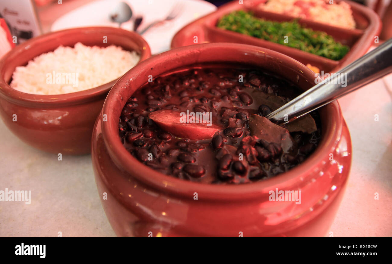 Feijoada, traditional dish of Brazil Stock Photo