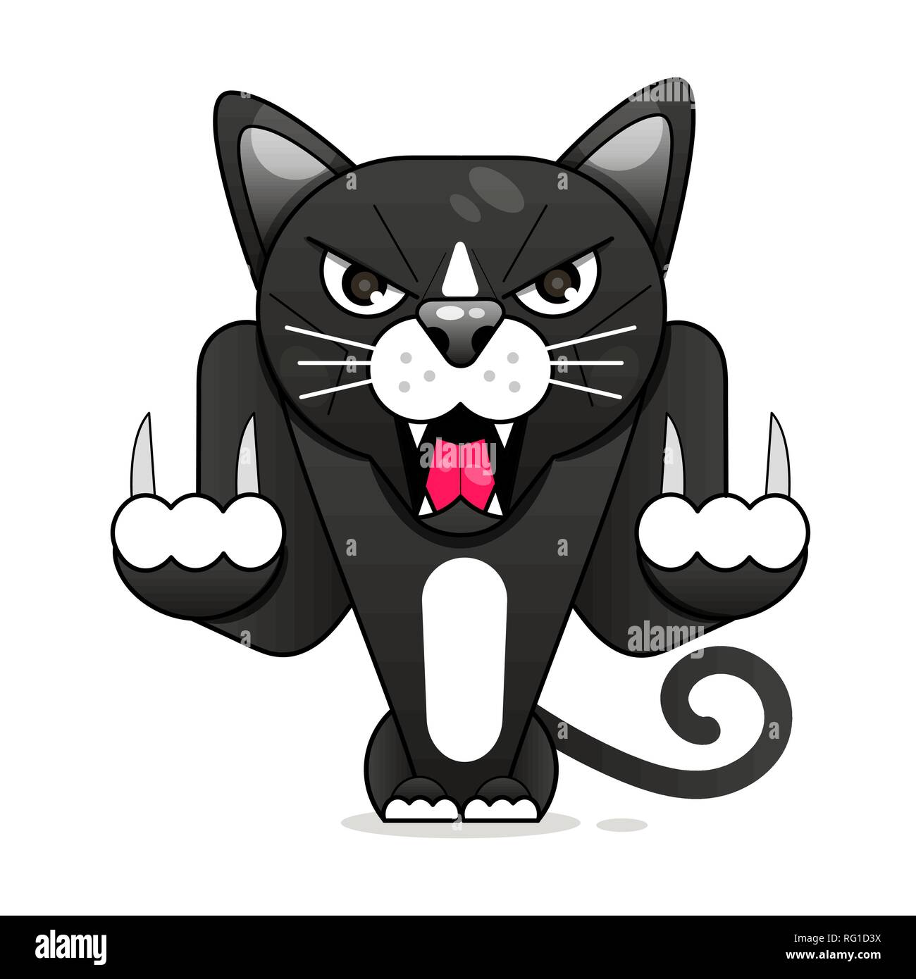 Hipster Cat Icon on White Background. Vector illustration Stock Vector