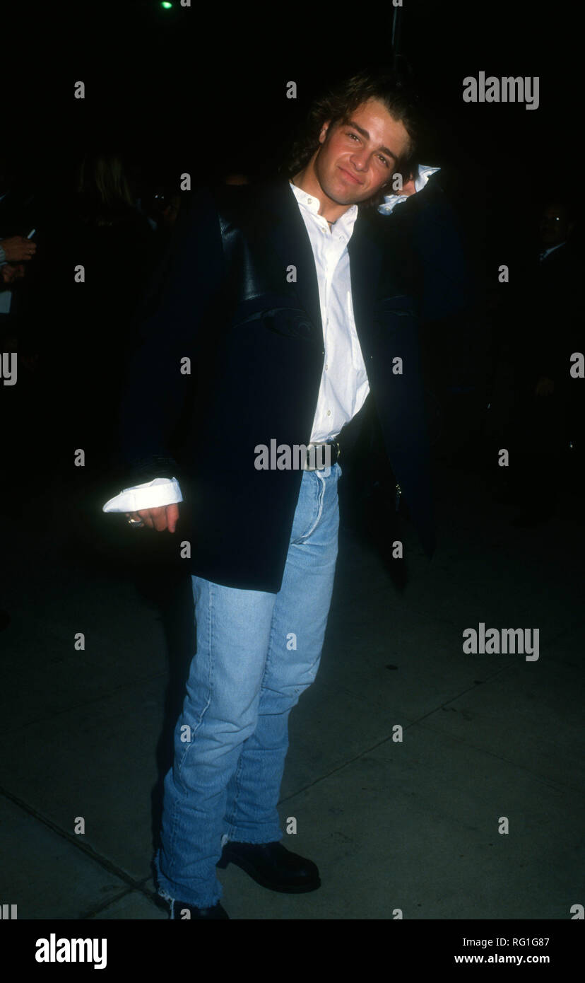 BEVERLY HILLS, CA - NOVEMBER 22: Actor Joey Lawrence attends 20th Century Fox's' 'Mrs. Doubtfire' Premiere on November 22, 1993 at The Academy of Motion Picture Arts & Sciences in Beverly Hills, California. Photo by Barry King/Alamy Stock Photo Stock Photo