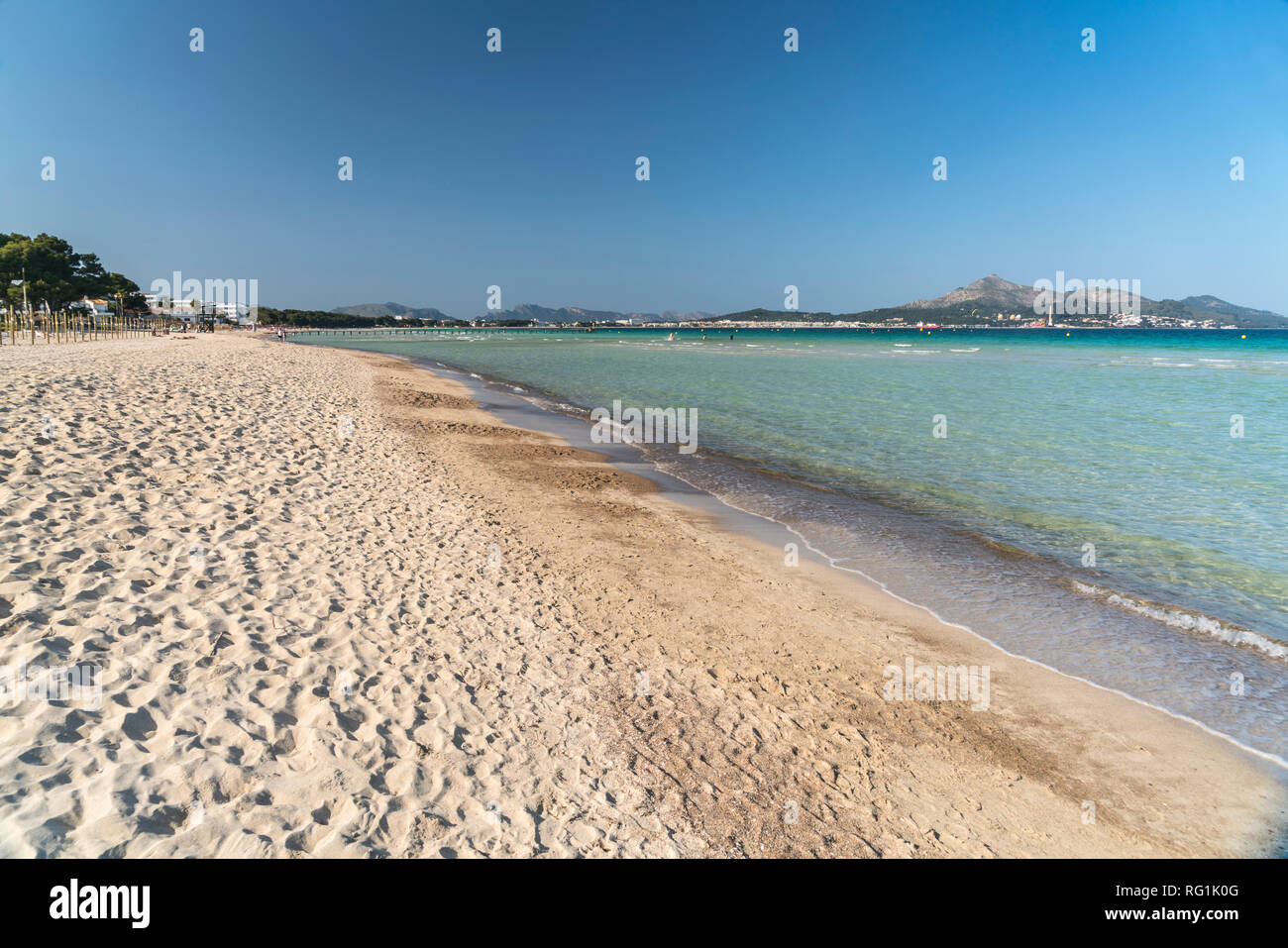 Strand Playa de Muro bei Akcudia, Mallorca, Balearen, Spanien  |  Playa de Muro beach, Majorca, Balearic Islands, Spain, Stock Photo