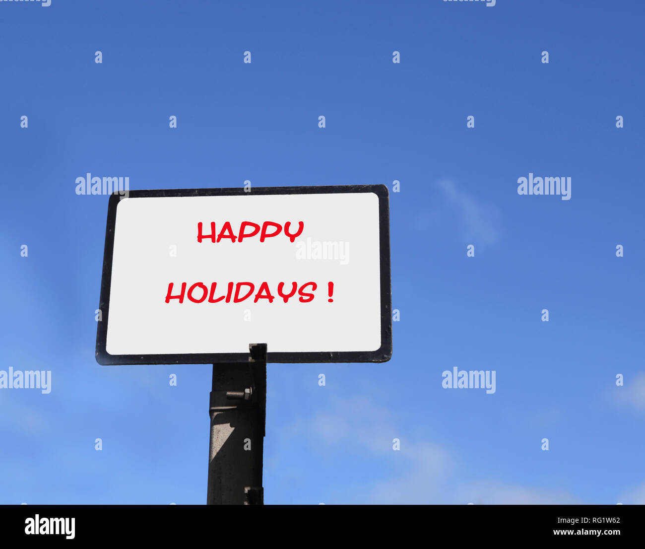 Happy holidays sign hi-res stock photography and images - Alamy