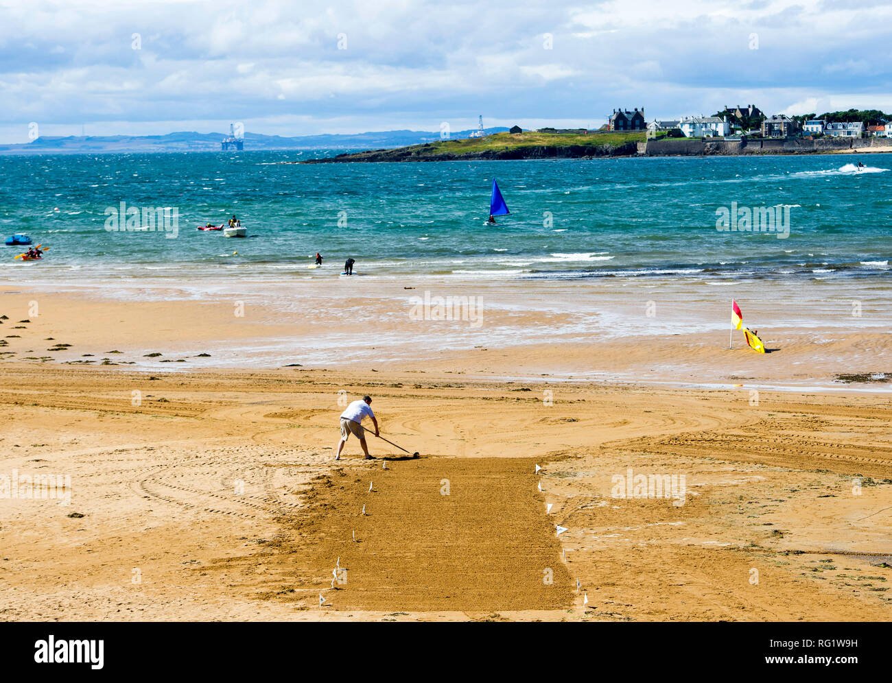 Elie Beach Cricket Festival, Elie, Fife Stock Photo