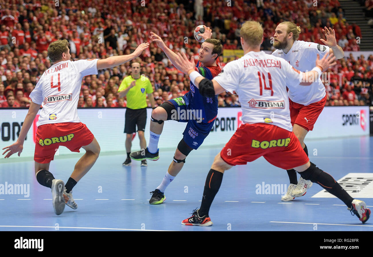 Herning Denmark 27th Jan 2019 Handball Wm Final Round Final Denmark Norway Norway S Sander Sagosen M