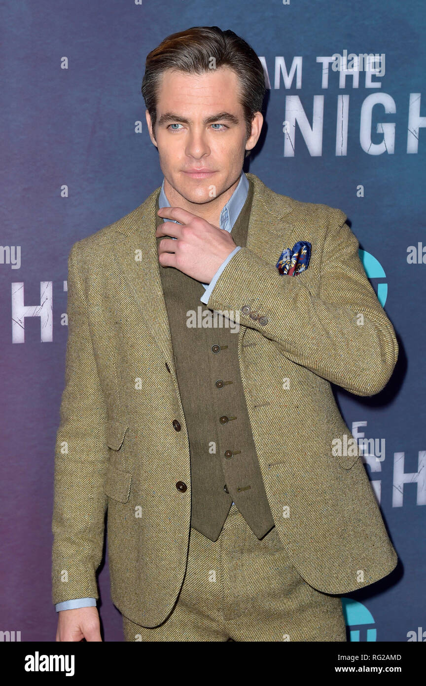 Los Angeles, USA. 24th Jan, 2019. Chris Pine at the premiere of the TNT miniseries 'I Am the Night' at the Harmony Gold Theater. Los Angeles, 24.01.2019 | usage worldwide Credit: dpa/Alamy Live News Stock Photo
