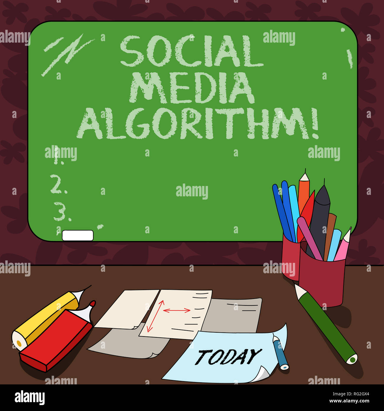Word writing text Social Media Algorithm. Business concept for Sorting
