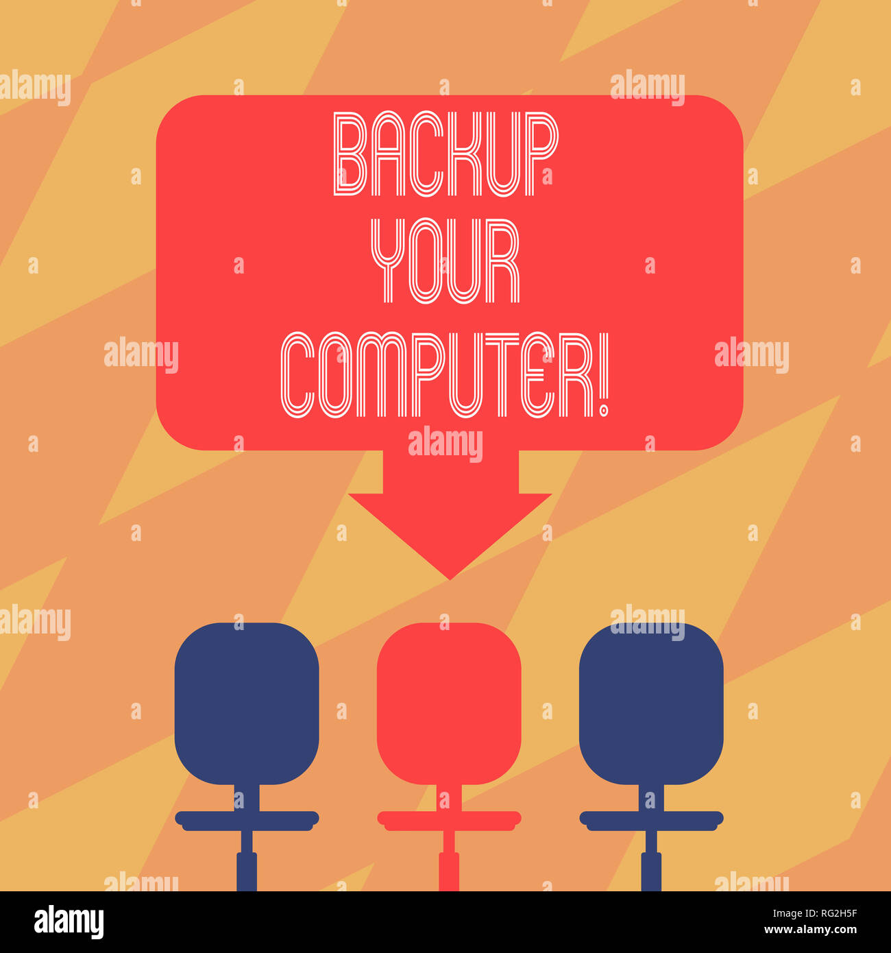 Text sign showing Backup Your Computer. Conceptual photo Produce exact ...