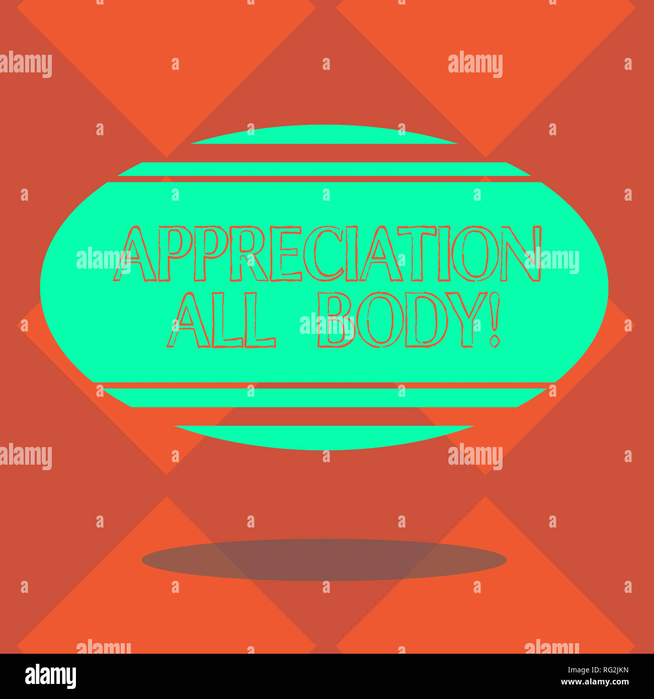Handwriting Text Appreciation All Body Concept Meaning Appreciation Of A Demonstrating S Is Physical Qualities Blank Color Oval Shape With Horizontal Stock Photo Alamy