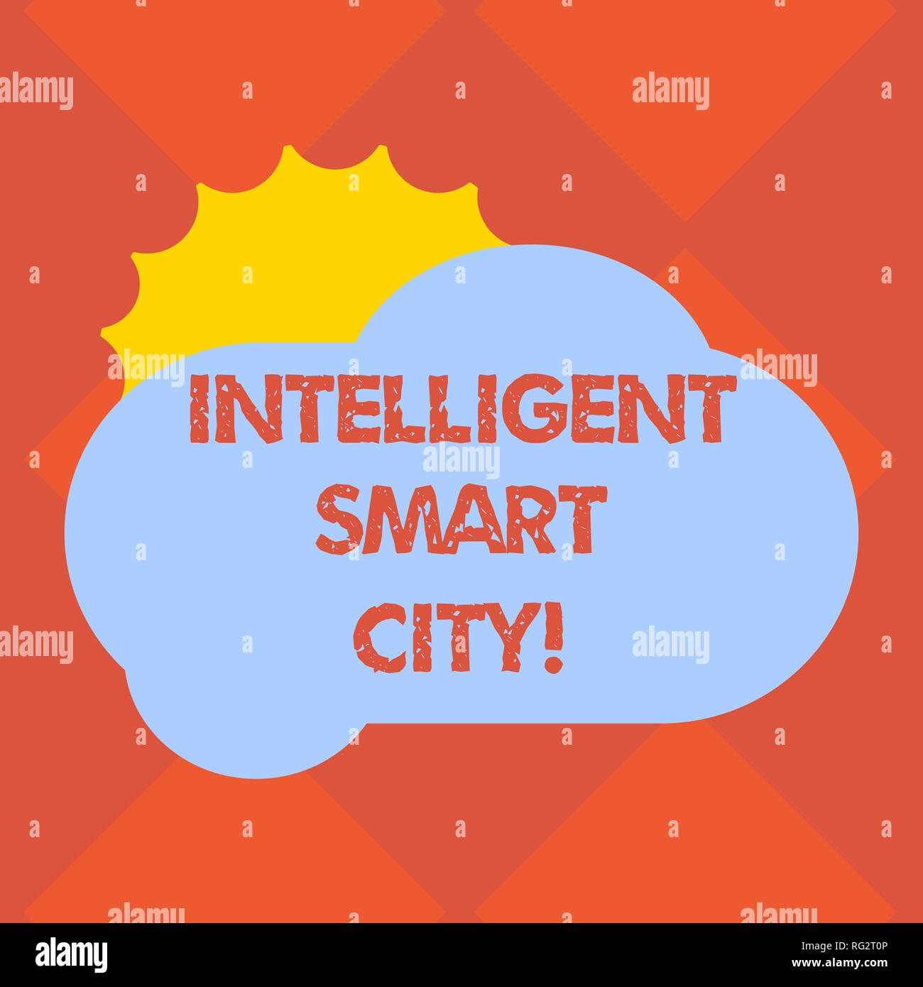 Handwriting Text Writing Intelligent Smart City Concept Meaning The City That Has A Smarter Energy Infrastructure Sun Hiding Shining Behind Blank Flu Stock Photo Alamy